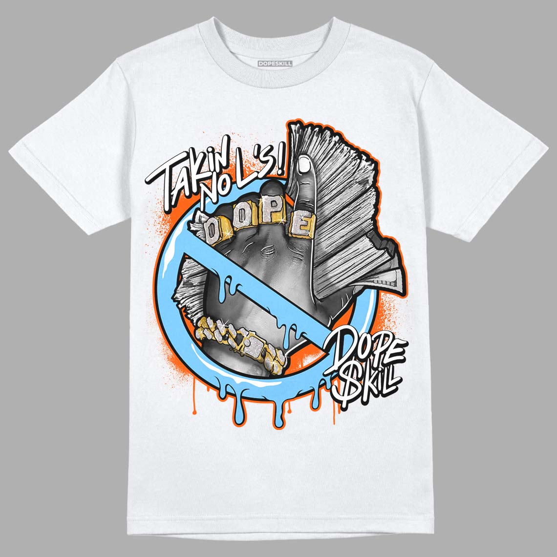 Dunk Low Futura University Blue superstreetwear T-Shirt Takin No L's Graphic