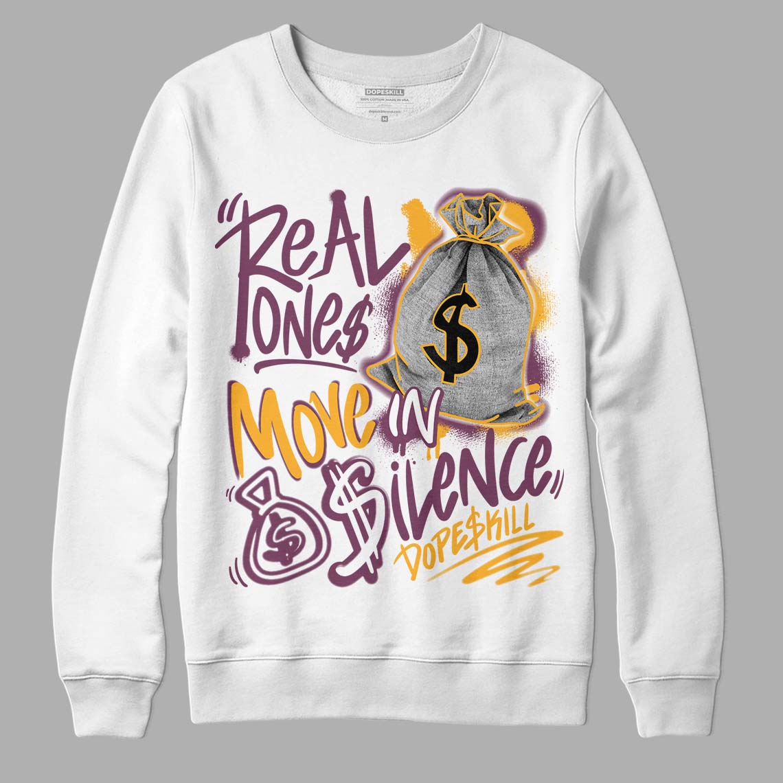 Brotherhood 1s High OG superstreetwear Sweatshirt Real Ones Move In Silence Graphic