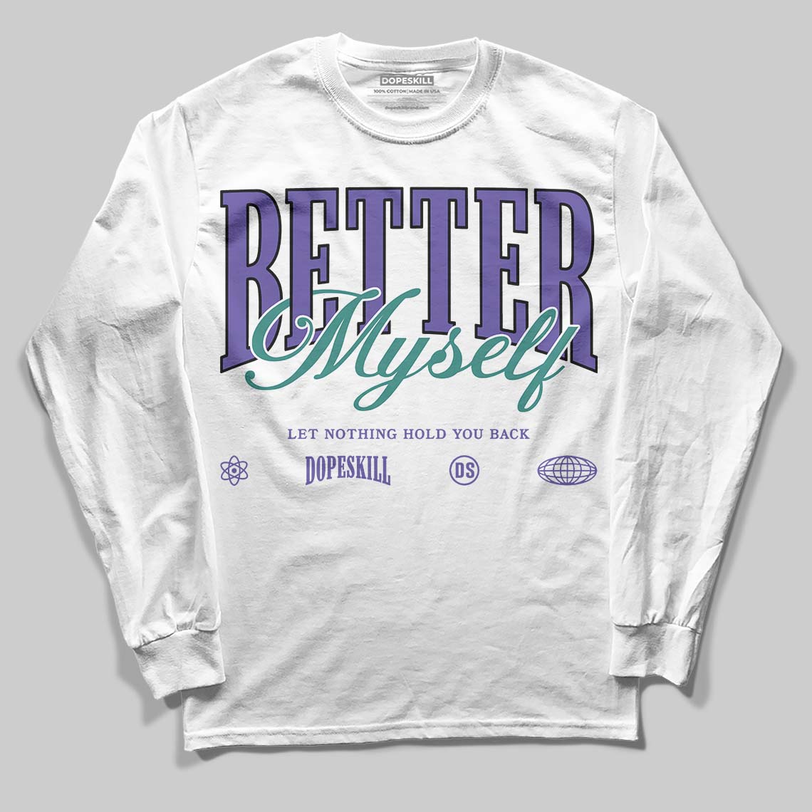Grape 5s superstreetwear Long Sleeve T-Shirt Better Myself Graphic