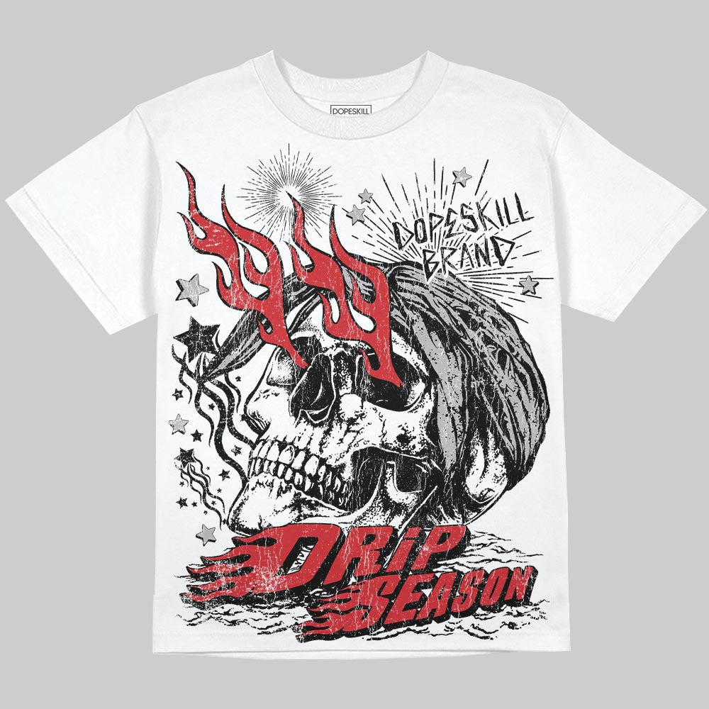 White Cement 4s superstreetwear Oversize Print T-Shirt Drip Season Graphic