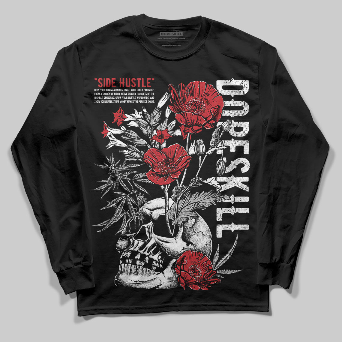 Bred 11s superstreetwear Long Sleeve T-Shirt Side Hustle Graphic