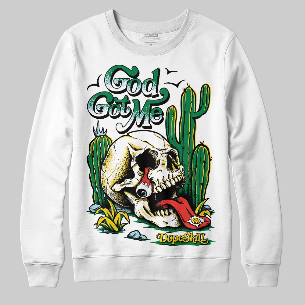 Lucky Green 5s superstreetwear Sweatshirt God Got Me Graphic