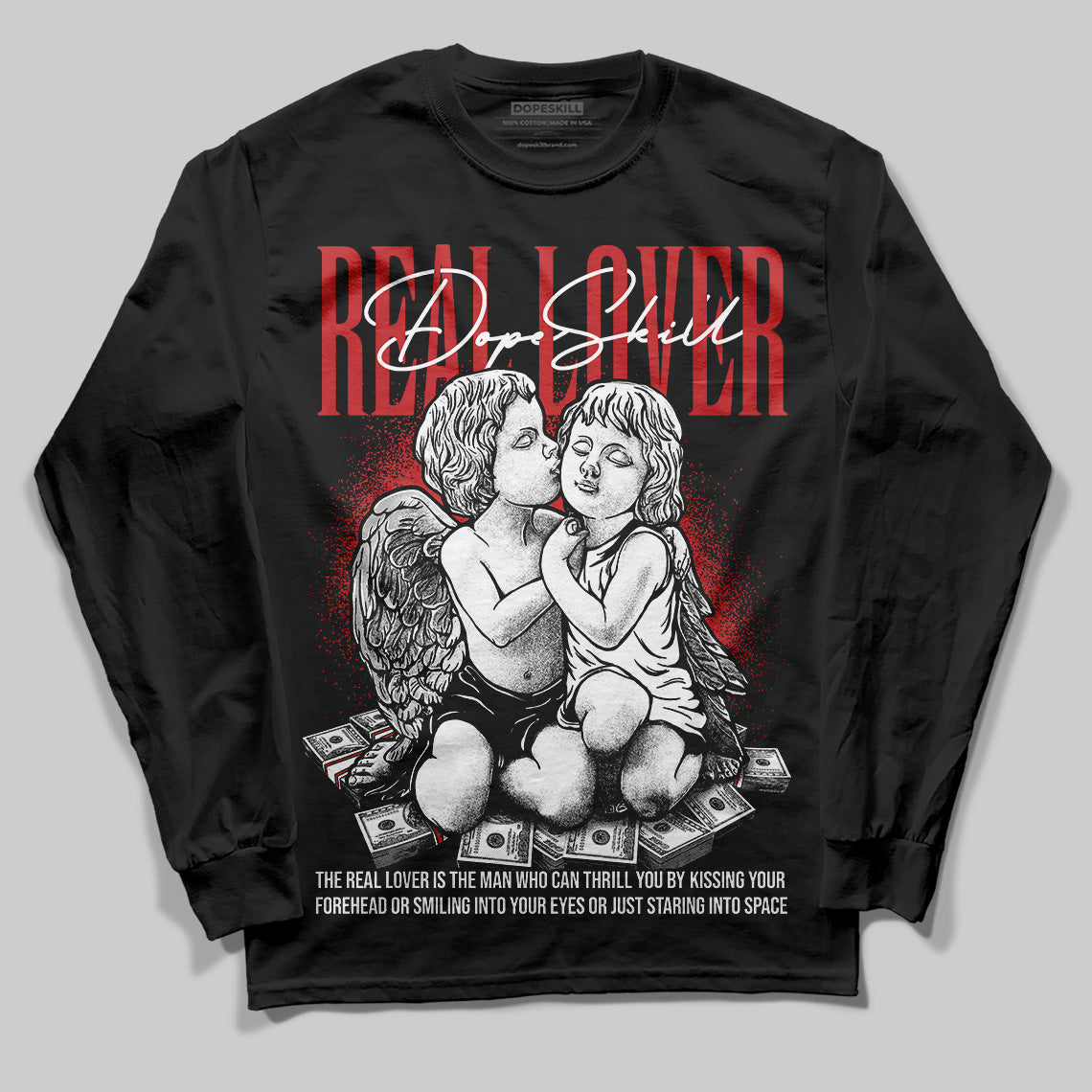 Bred Velvet 11s superstreetwear Long Sleeve T-Shirt Real Lover Graphic
