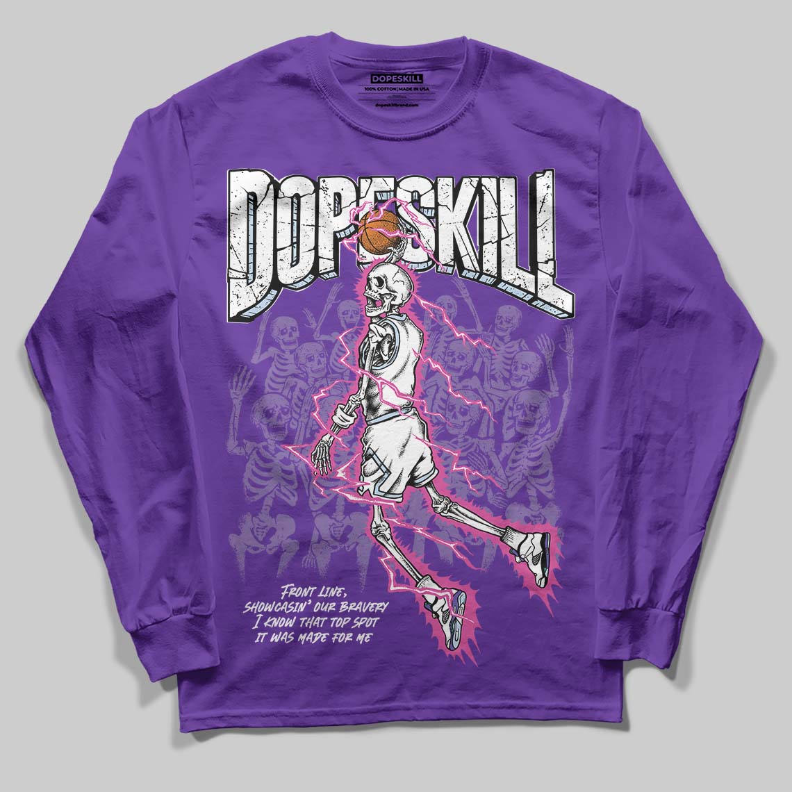 Grape 5s superstreetwear Long Sleeve T-Shirt Thunder Dunk Graphic