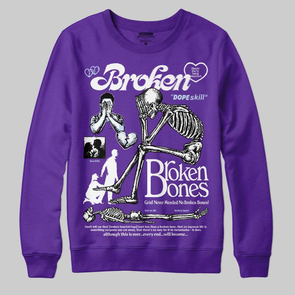 Grape 5s superstreetwear Sweatshirt Broken Bones Graphic