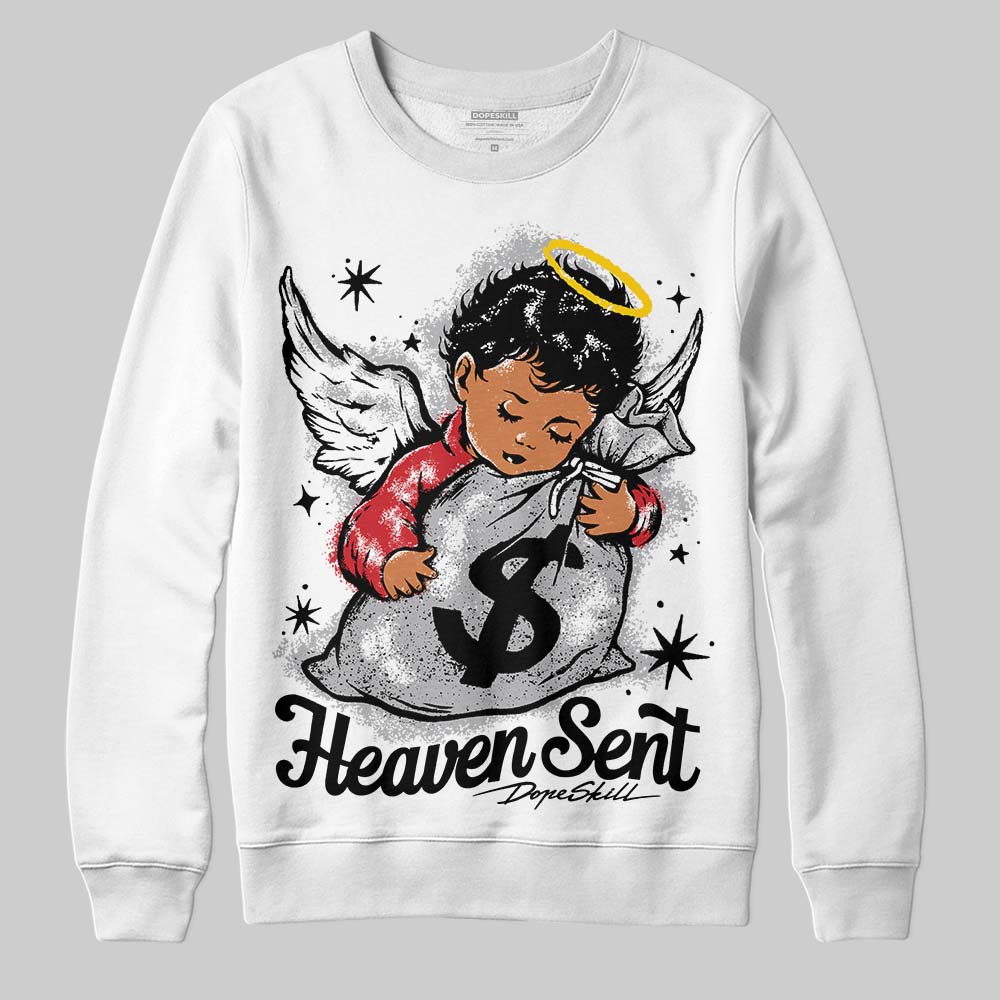 White Cement 4s superstreetwear Sweatshirt Heaven Sent Graphic