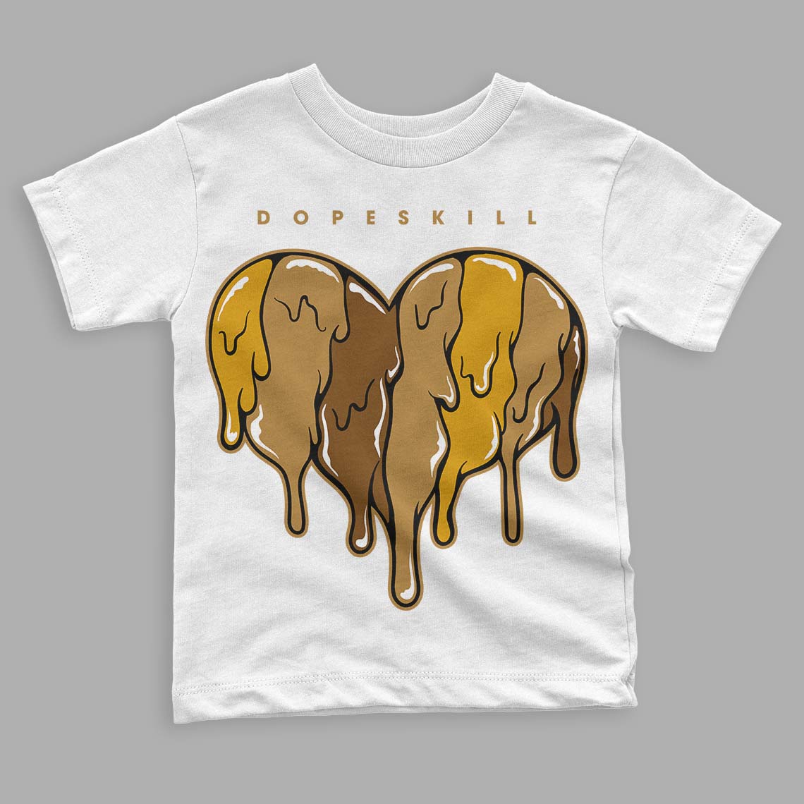 Wheat 13s superstreetwear Toddler Kids T-shirt Slime Drip Heart Graphic