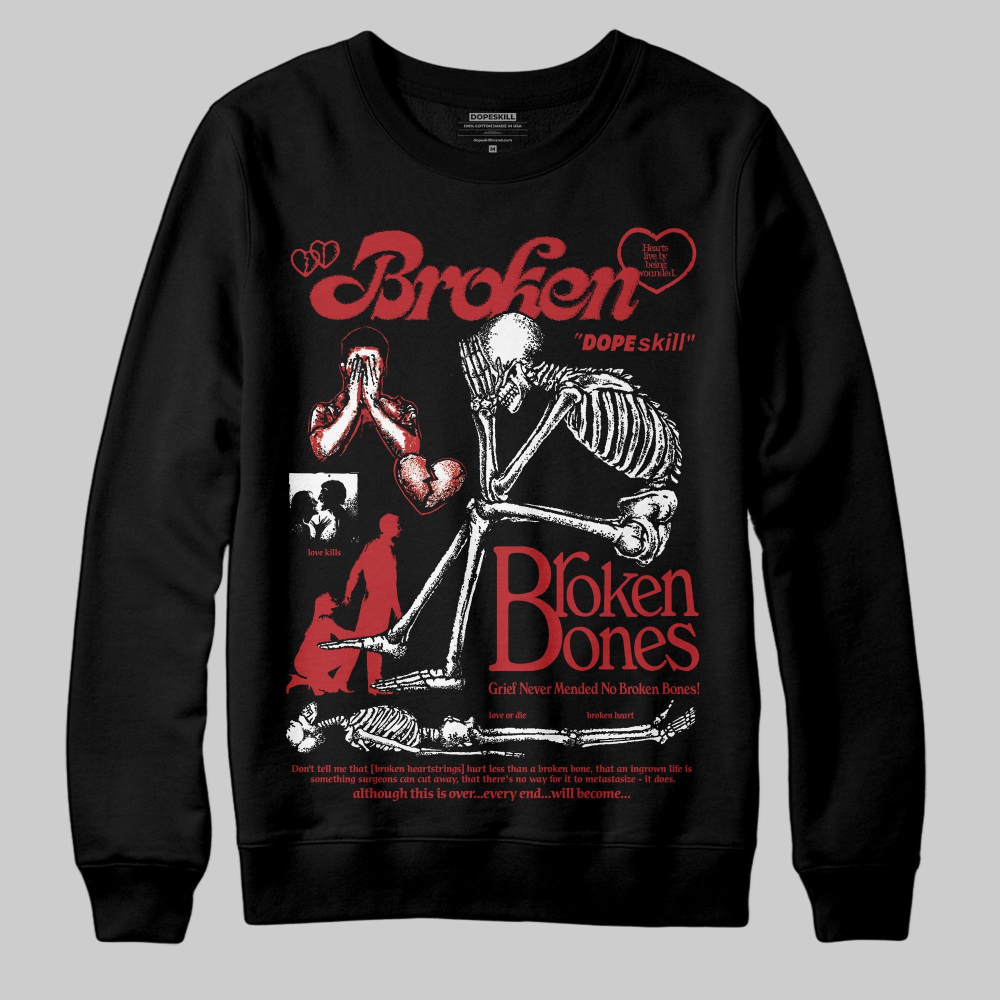 Flu Game 12s superstreetwear Sweatshirt Broken Bones Graphic