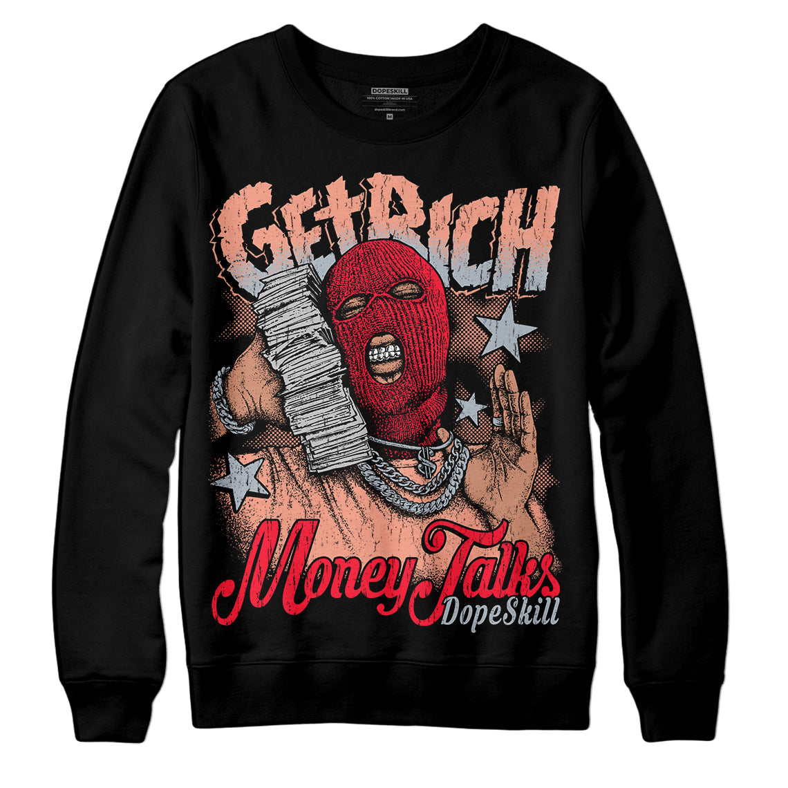 Crimson Bliss 5s superstreetwear Sweatshirt Get Rich Graphic