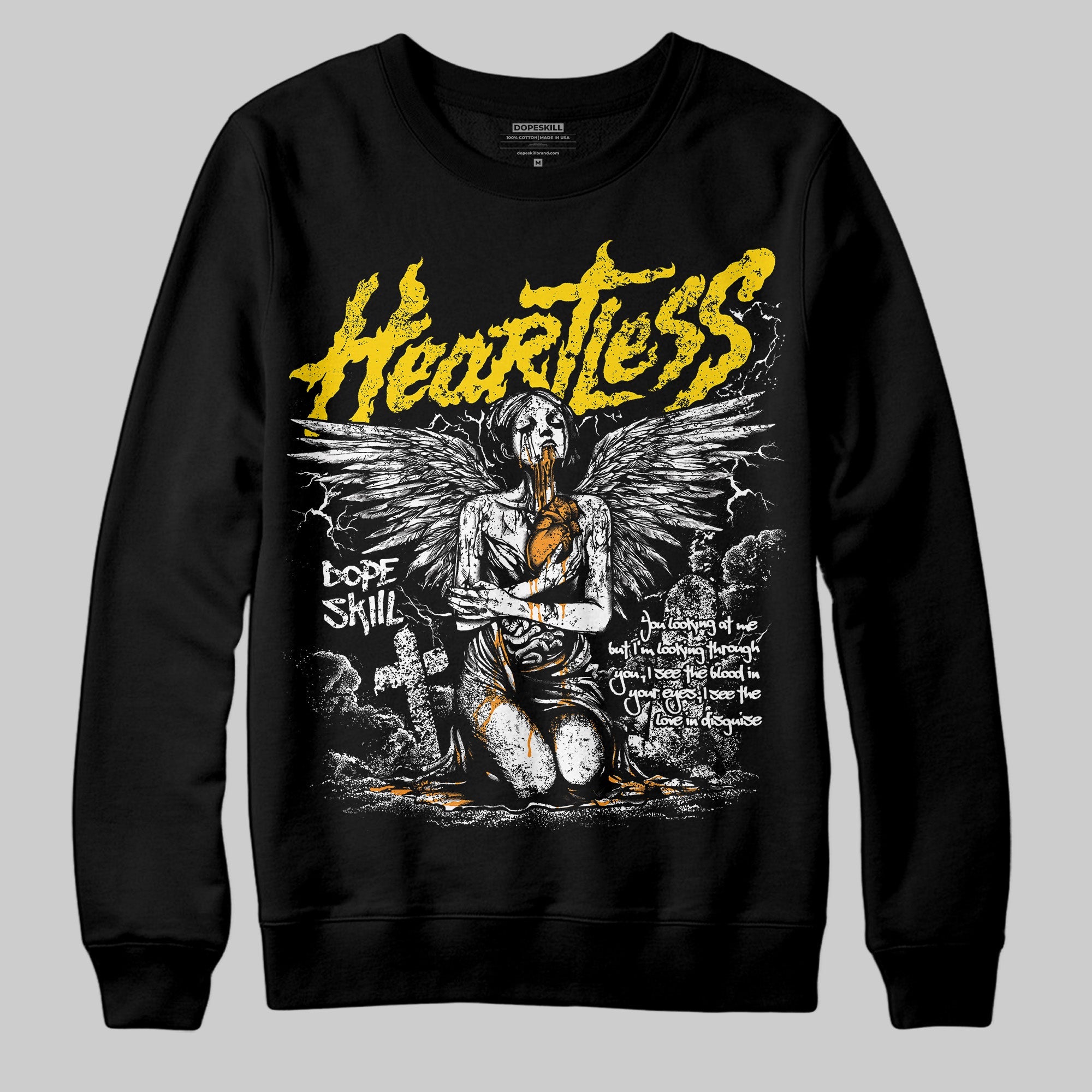 Yellow Ochre 6s superstreetwear Sweatshirt Heartless Graphic