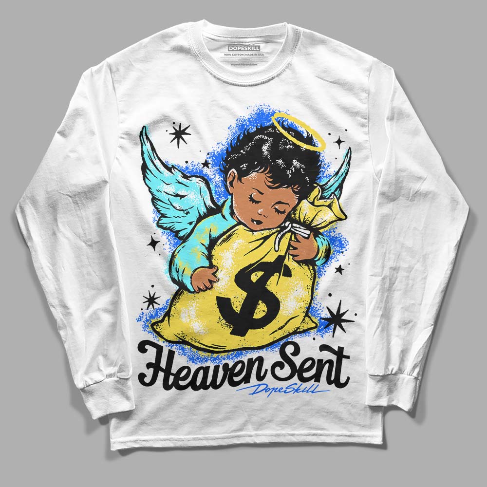 Aqua 5s superstreetwear Long Sleeve T-Shirt Heaven Sent Graphic