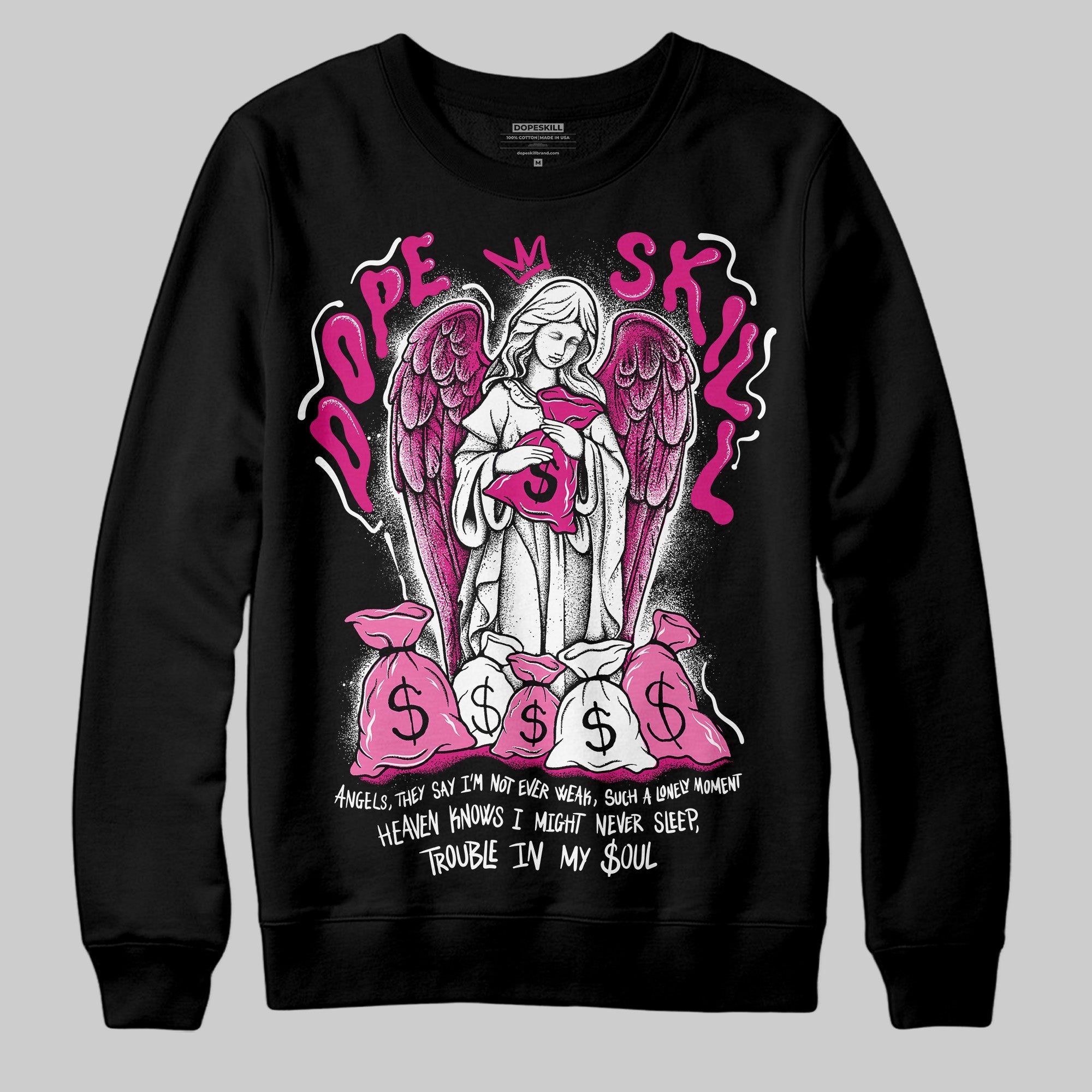 Rick RO Pink Leather Sneakers superstreetwear Sweatshirt Angels Graphic