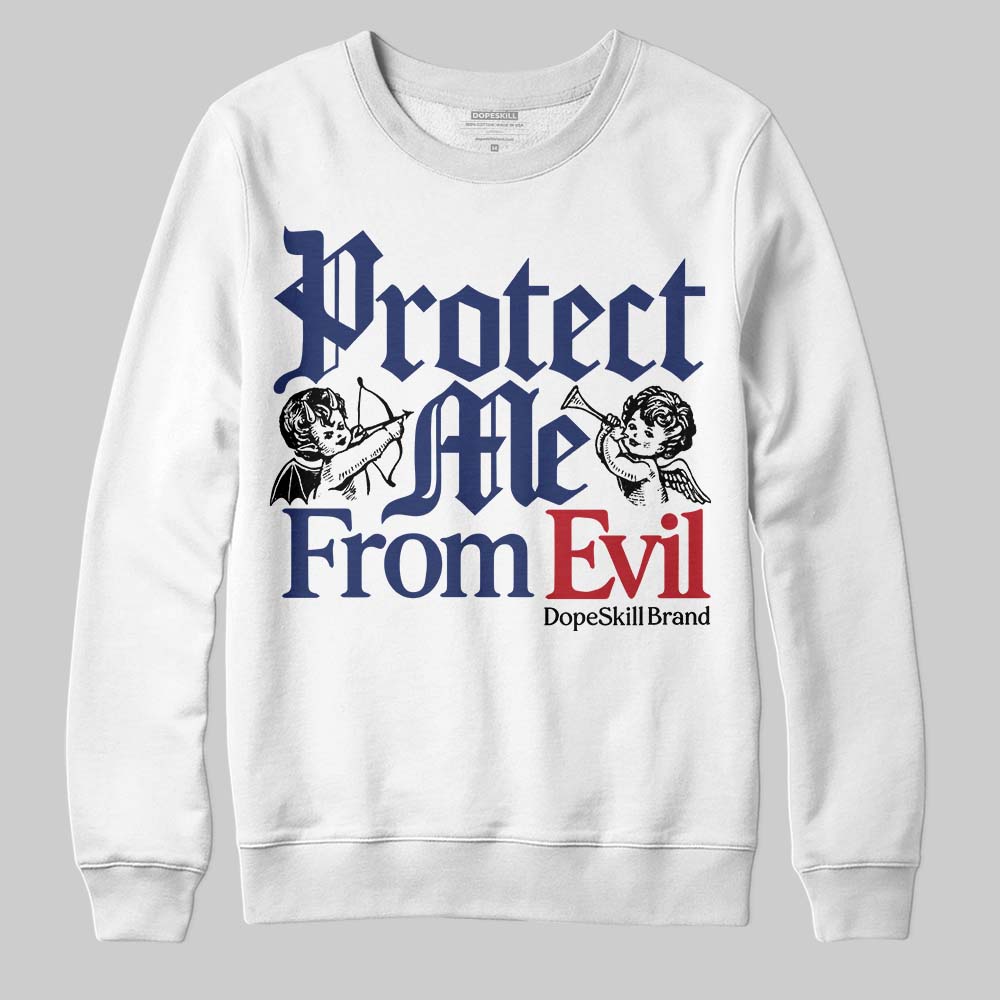 Rare Air Deep Royal Blue 1s superstreetwear Sweatshirt Protect Me From Evil Graphic