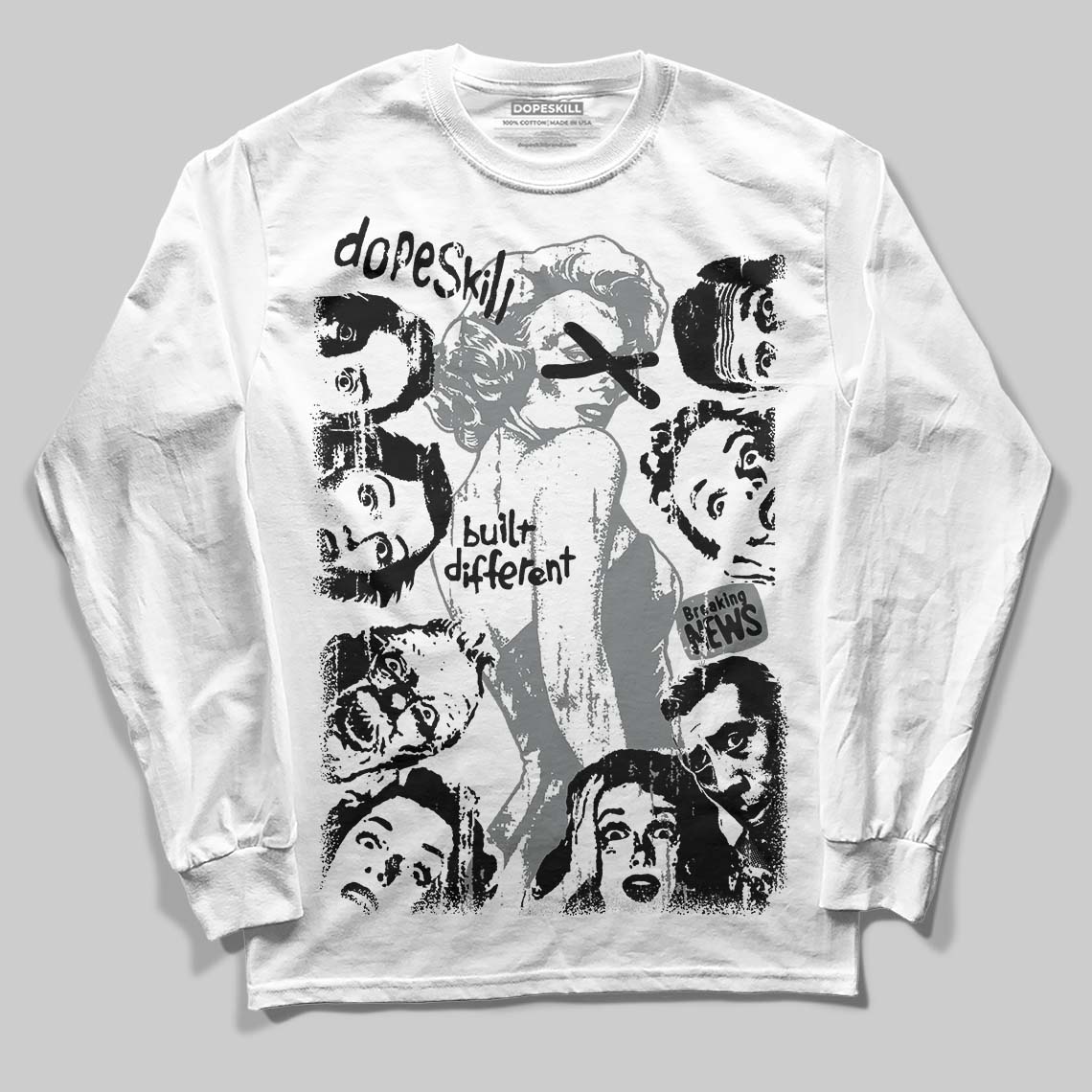Cool Grey 9s superstreetwear Long Sleeve T-Shirt Built Different Graphic