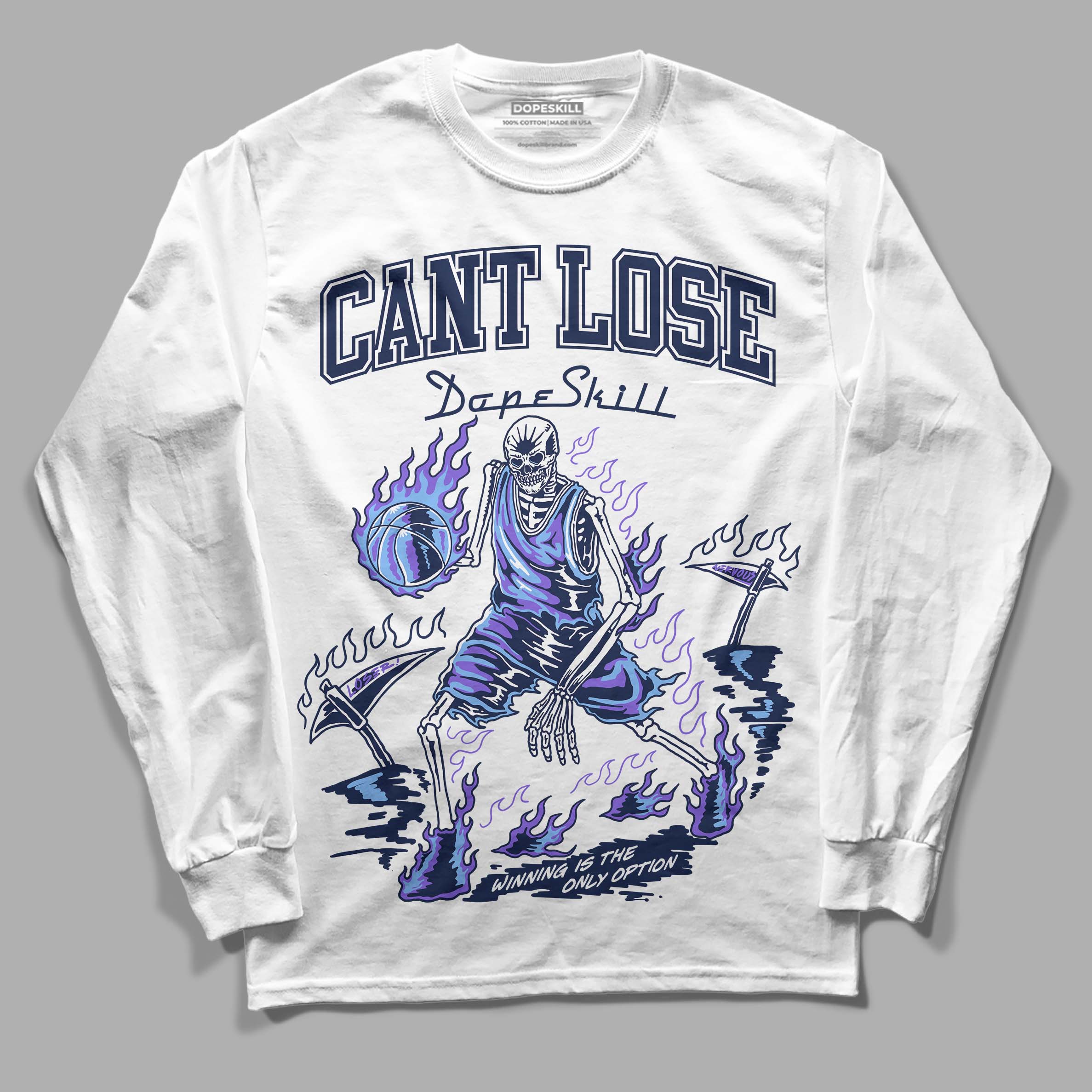Midnight Navy 5s superstreetwear Long Sleeve T-Shirt Cant Lose Graphic