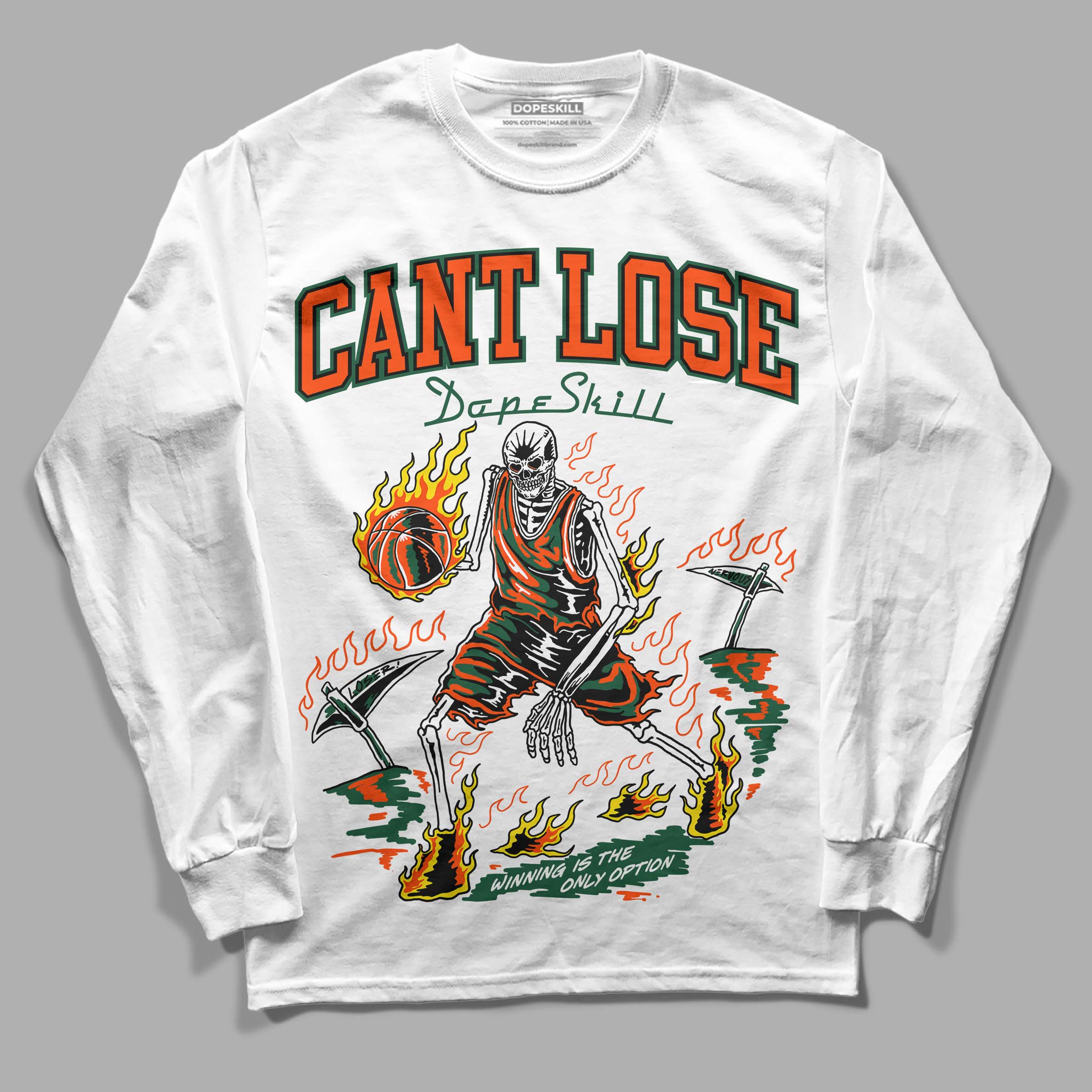 Dunk Low Team Dark Green Orange superstreetwear Long Sleeve T-Shirt Cant Lose Graphic