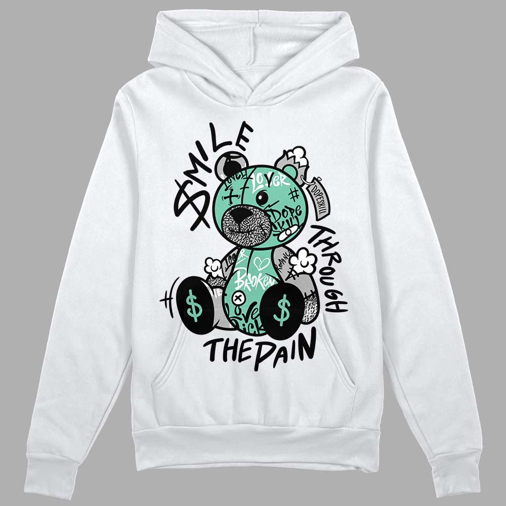 Green Glow 3s superstreetwear Hoodie Sweatshirt Smile Through The Pain Graphic