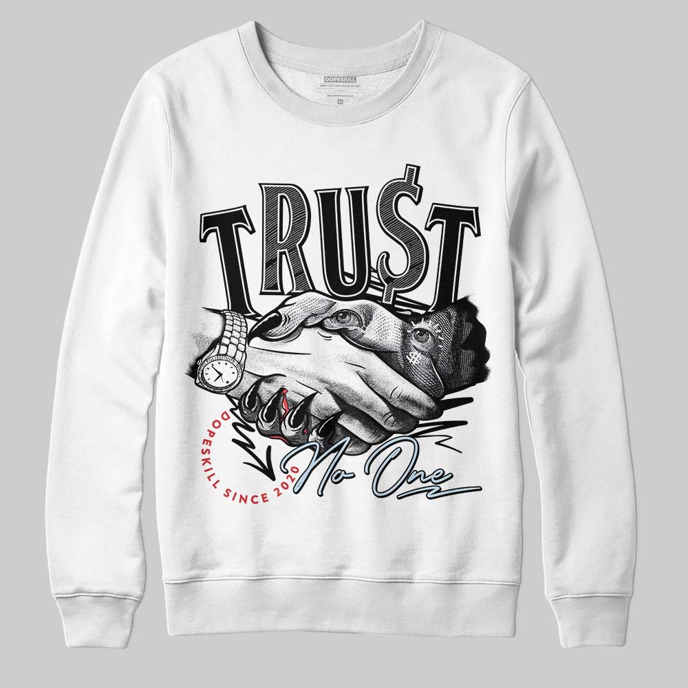 Black Metallic Reimagined 5s superstreetwear Sweatshirt Trust No One Graphic