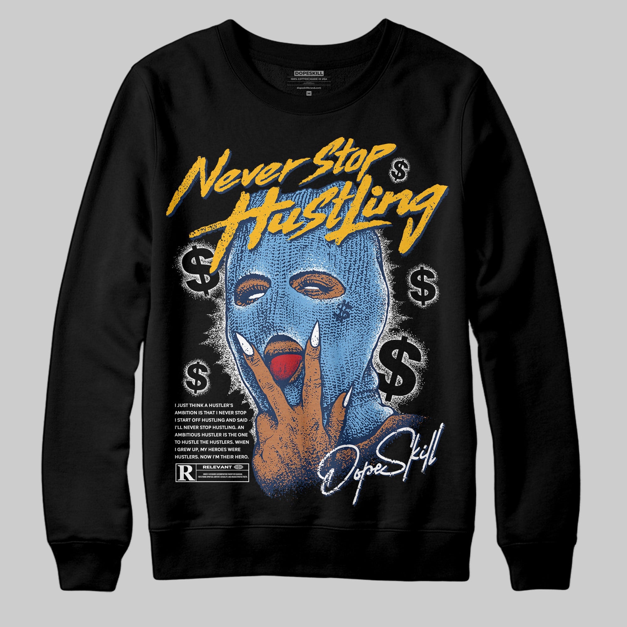 Retro Dunk From Above 4s superstreetwear Sweatshirt Never Stop Hustling Graphic