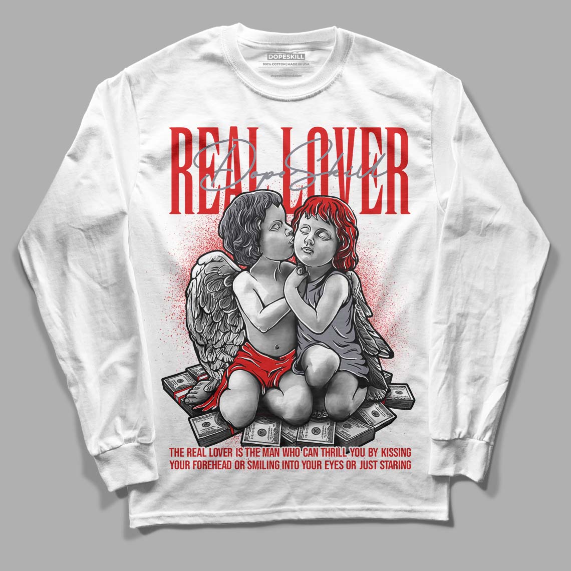 Gym Red 9s superstreetwear Long Sleeve T-Shirt Real Lover Graphic