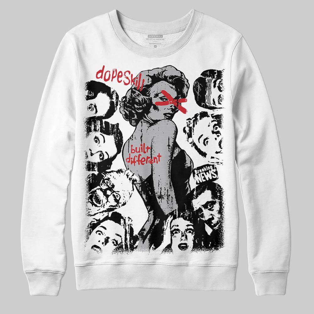 White Cement 4s superstreetwear Sweatshirt Built Different Graphic