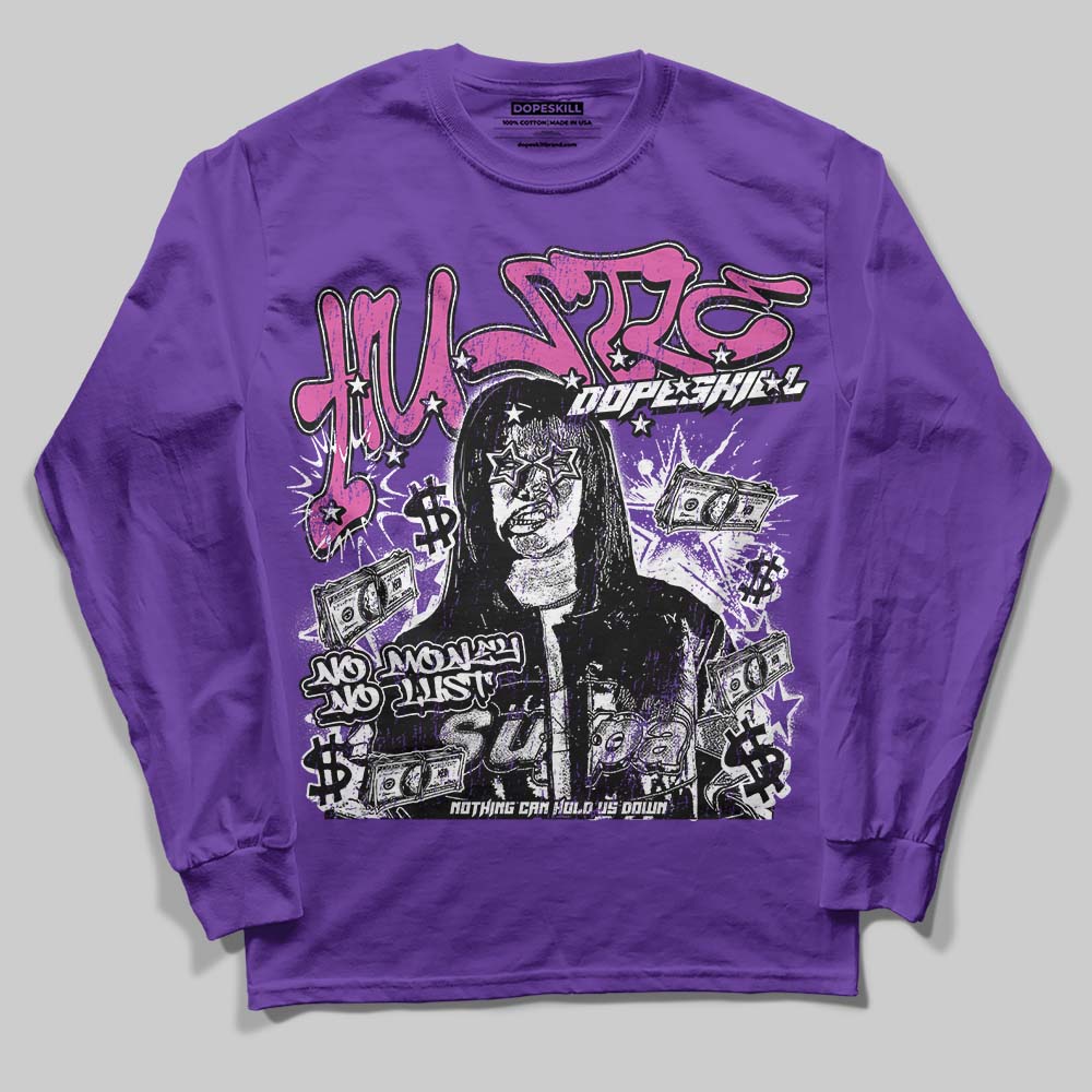 PURPLE Collection superstreetwear Long Sleeve T-Shirt No Money No Lust Graphic