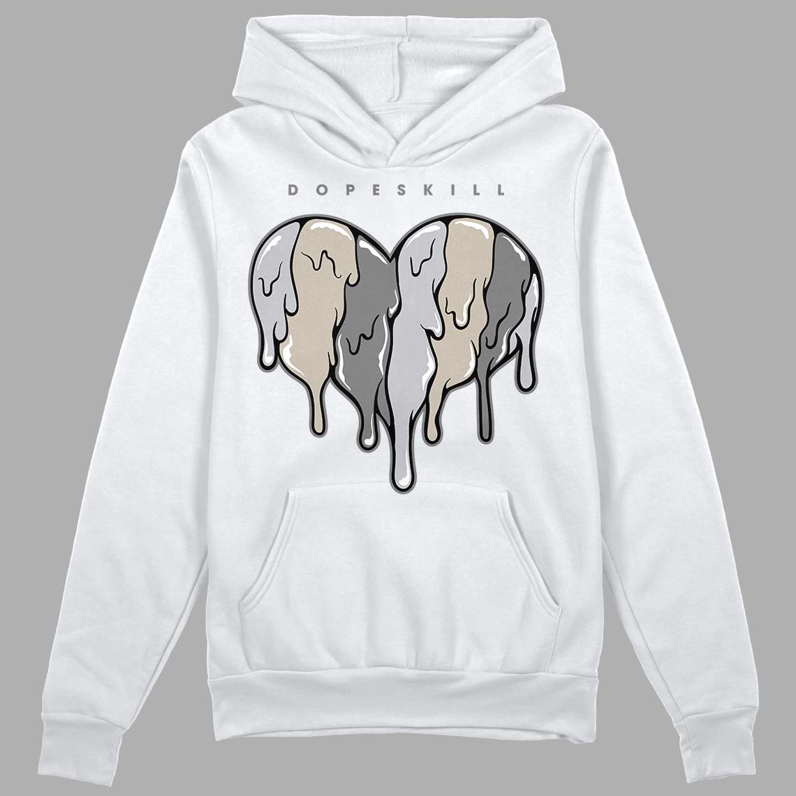 Grey Collection superstreetwear Hoodie Sweatshirt Slime Drip Heart Graphic