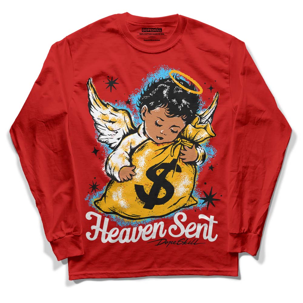 Red Collection superstreetwear Red Long Sleeve T-Shirt Heaven Sent Graphic
