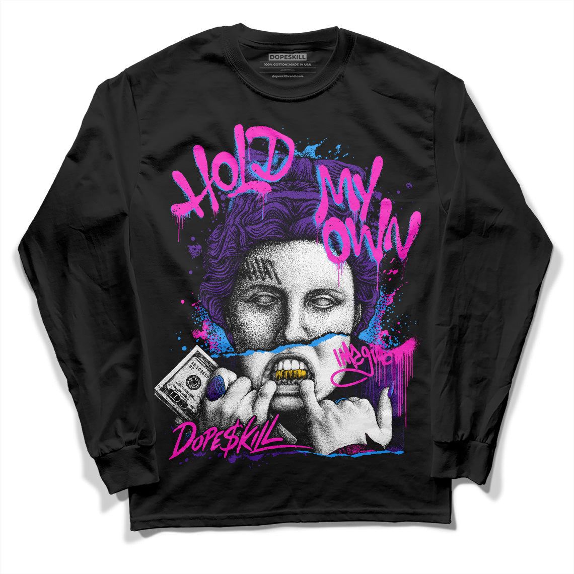 PURPLE Collection superstreetwear Long Sleeve T-Shirt Hold My Own Graphic