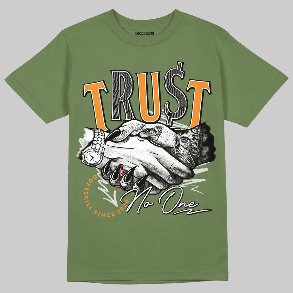 Olive 5s superstreetwear Olive T-shirt Trust No One Graphic