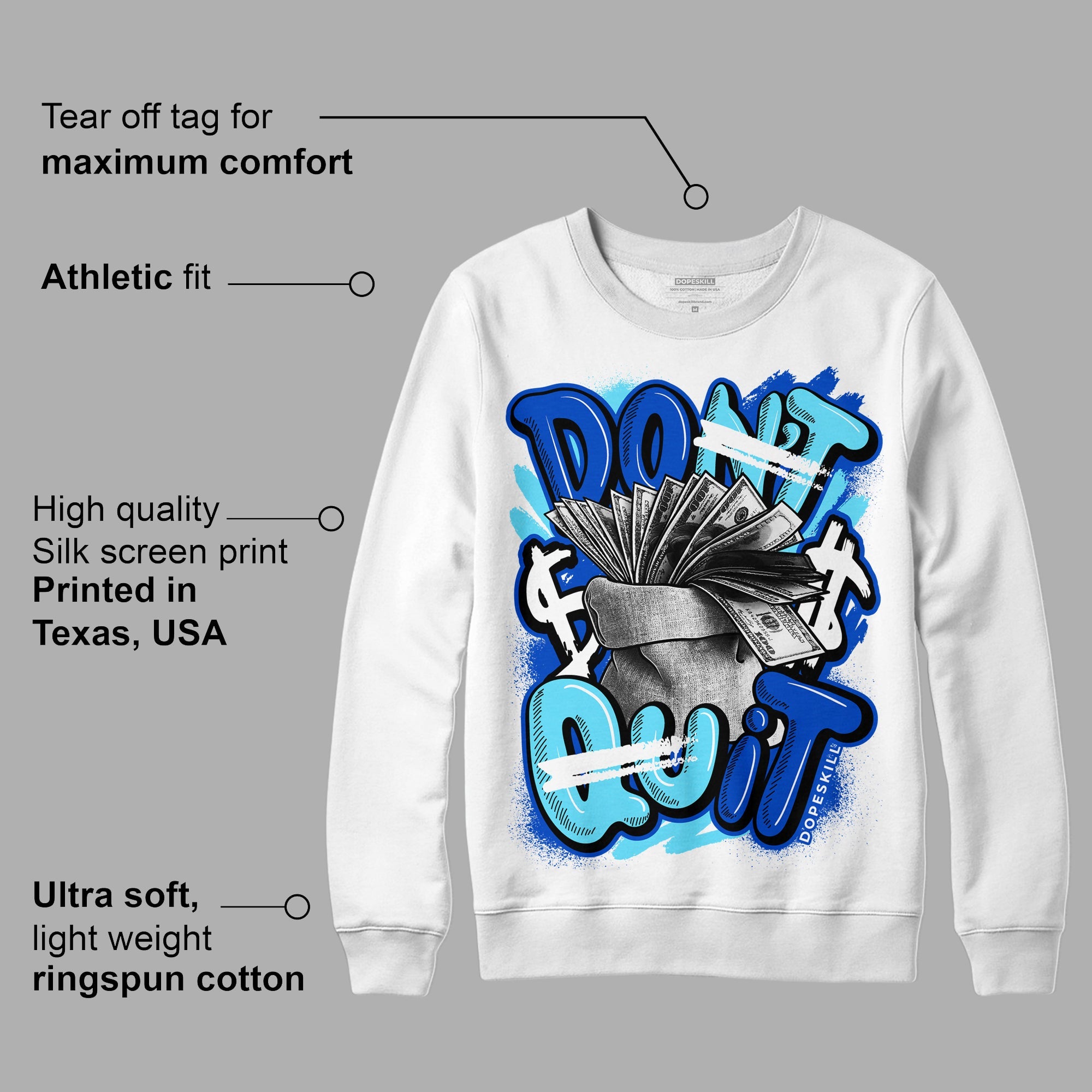 SB Dunk Argon superstreetwear Sweatshirt Don't Quit Graphic