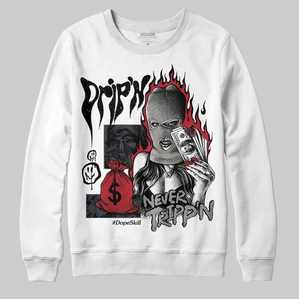 Black Cat 3s superstreetwear Sweatshirt Drip'n Never Tripp'n Graphic