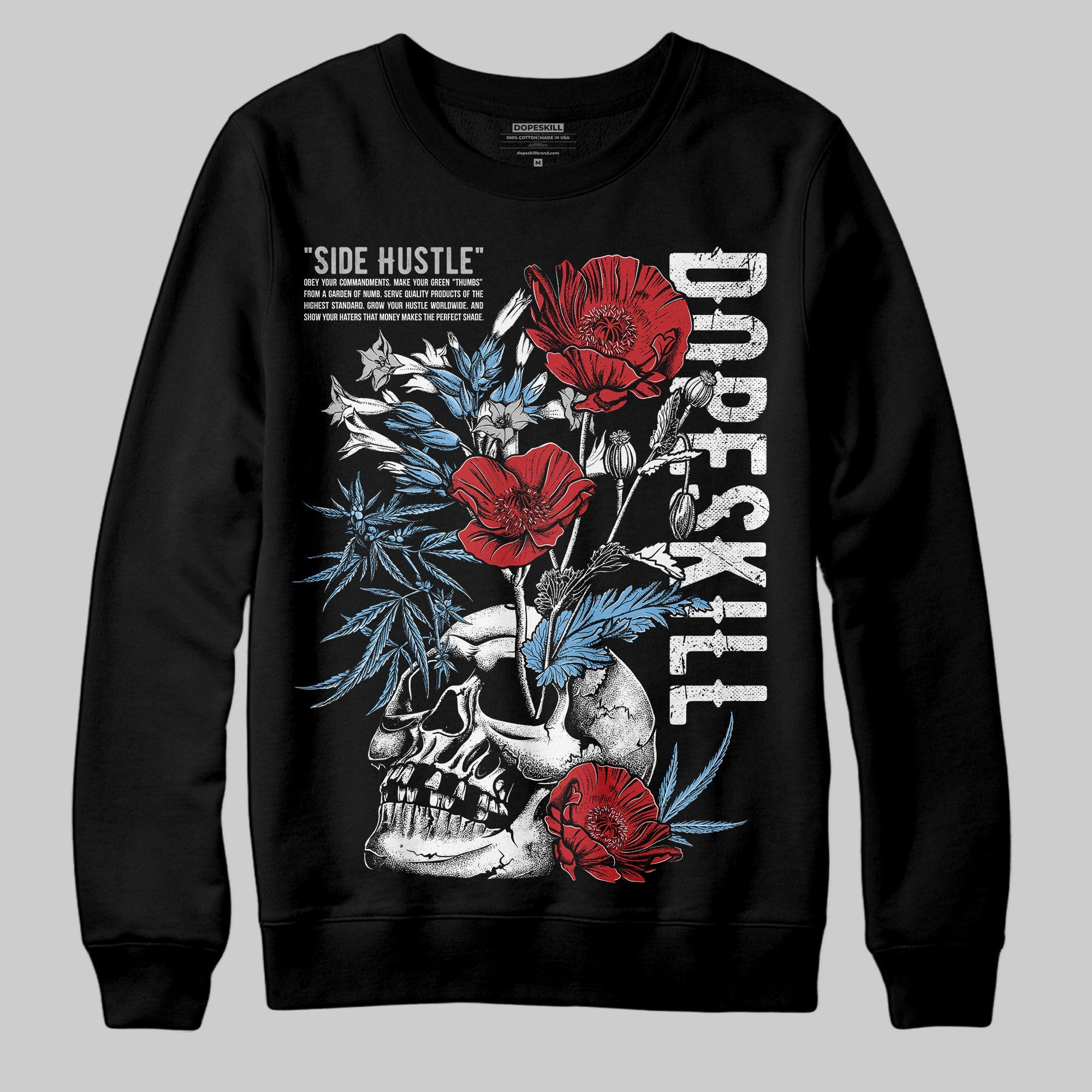 Summit White Navy 4s superstreetwear Sweatshirt Side Hustle Graphic