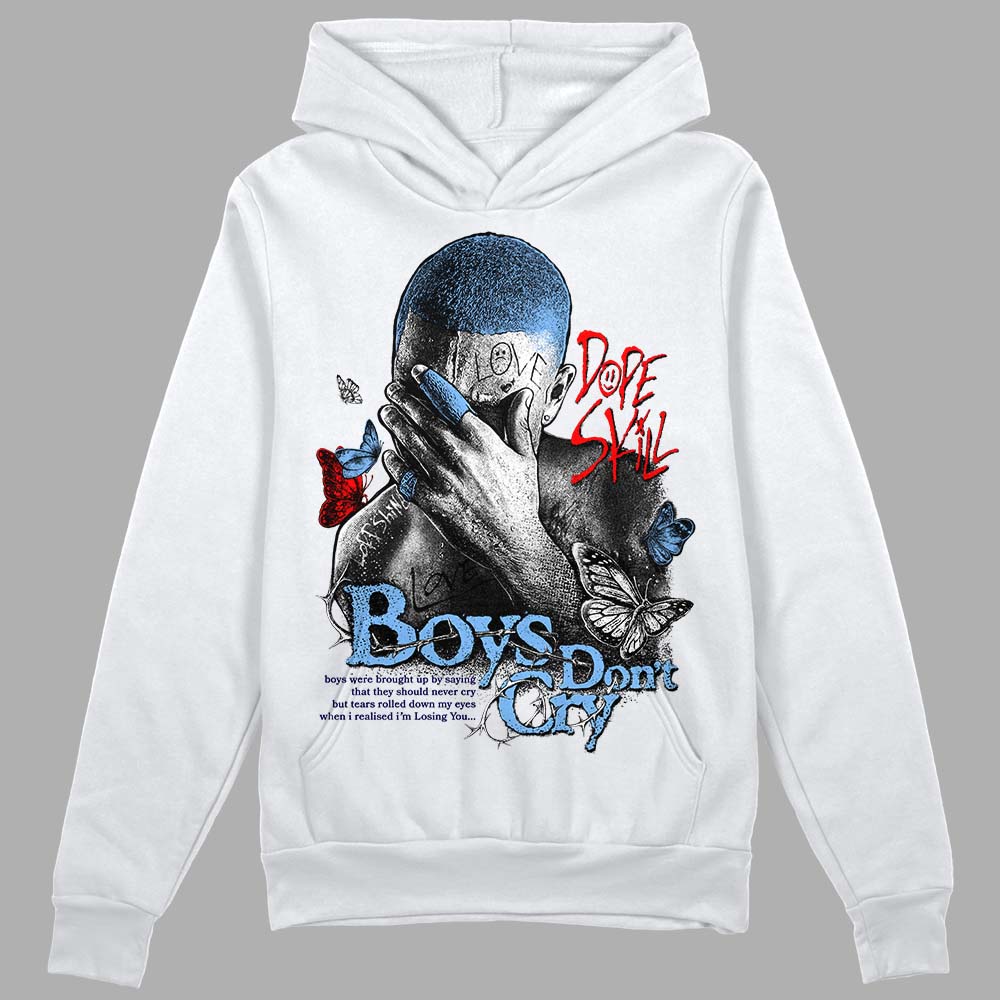 Powder Blue 9s superstreetwear Hoodie Sweatshirt Boys Don't Cry Graphic