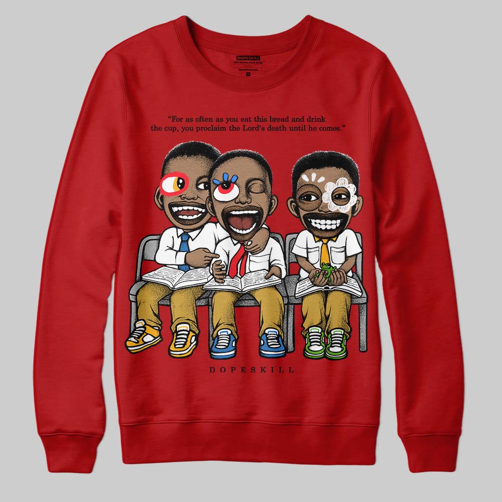 Red Collection superstreetwear Sweatshirt First Sunday Graphic