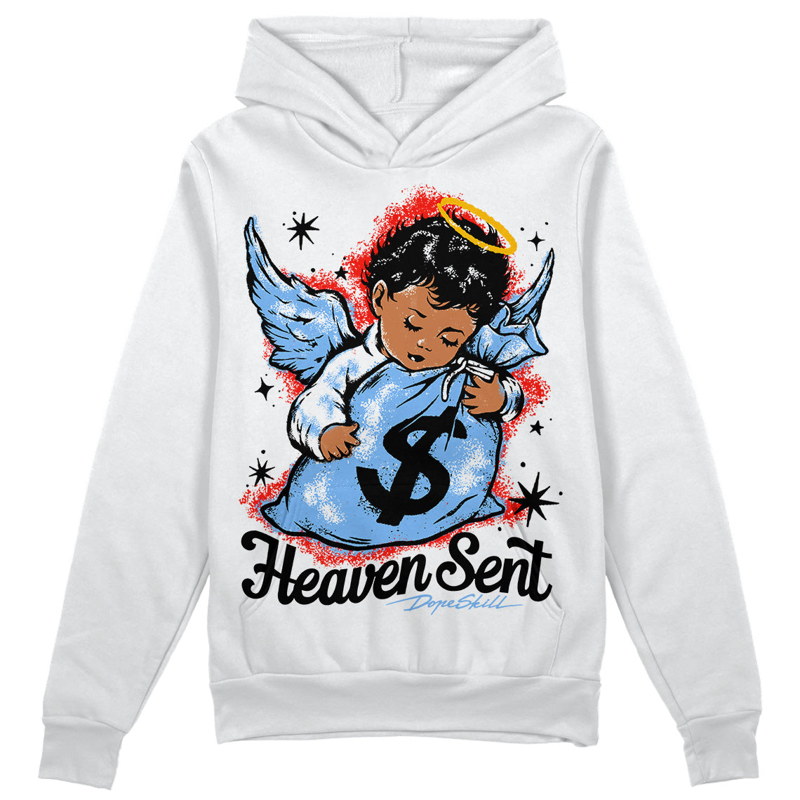 Powder Blue 9s superstreetwear Hoodie Sweatshirt Heaven Sent Graphic