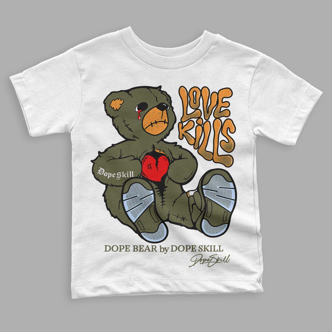 Olive 5s superstreetwear Toddler Kids T-shirt Love Kills Graphic