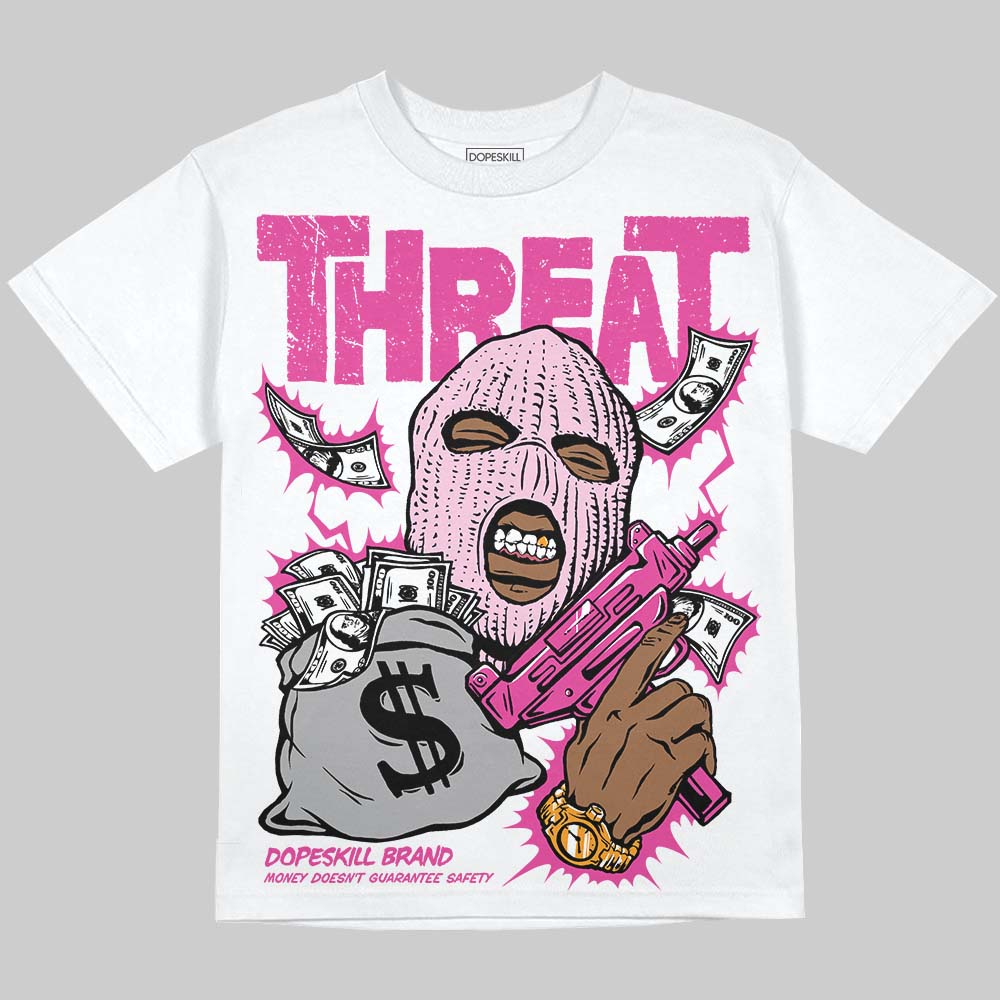 Pink Collection superstreetwear Oversize Print T-Shirt Under Threat Graphic