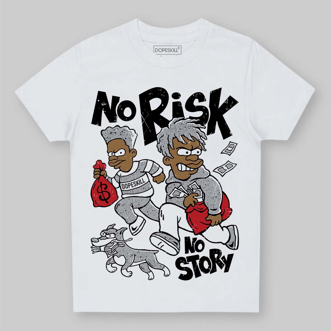 White Cement 4s superstreetwear Toddler Kids T-shirt No Risk No Story Graphic