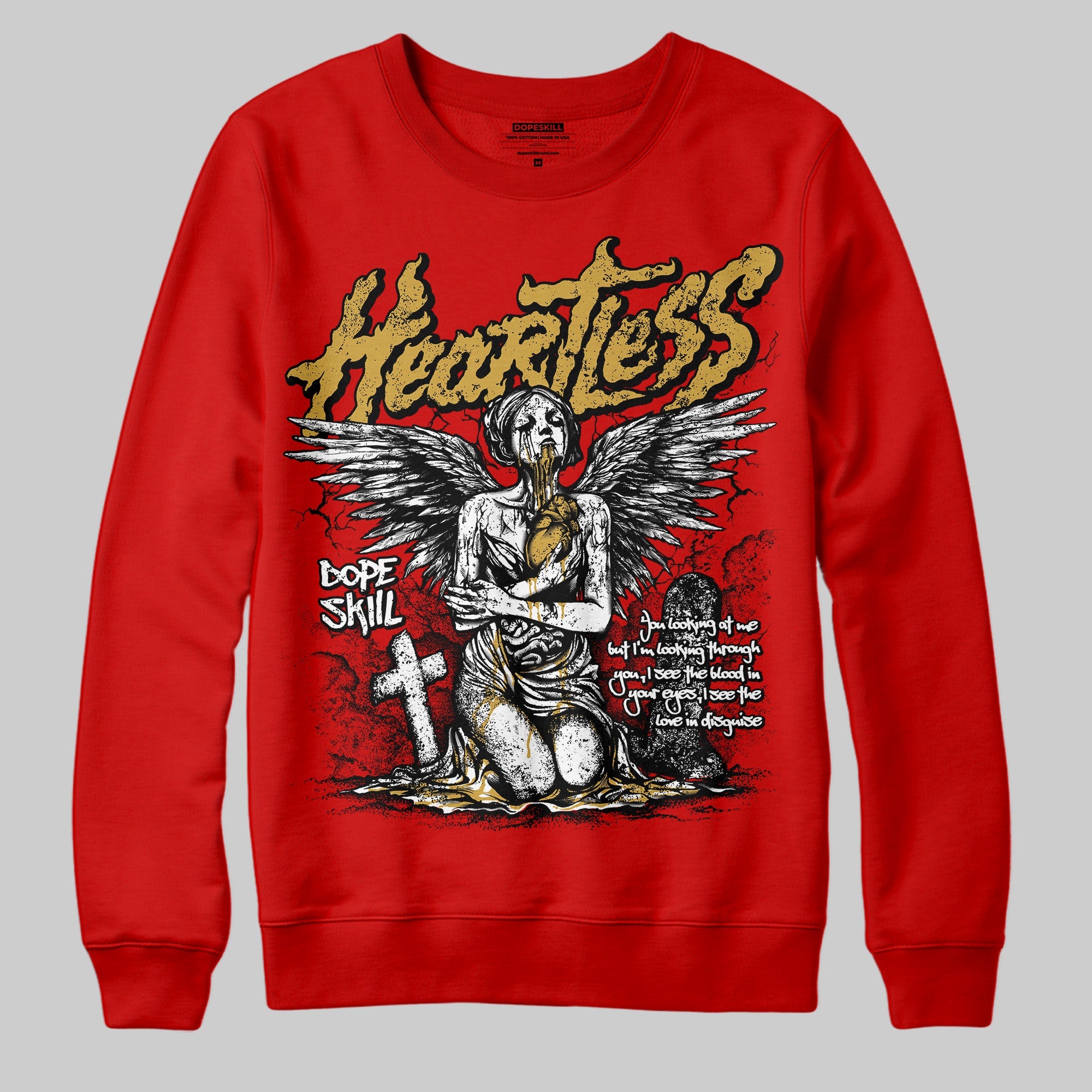 Red Collection superstreetwear Red Sweatshirt Heartless Graphic