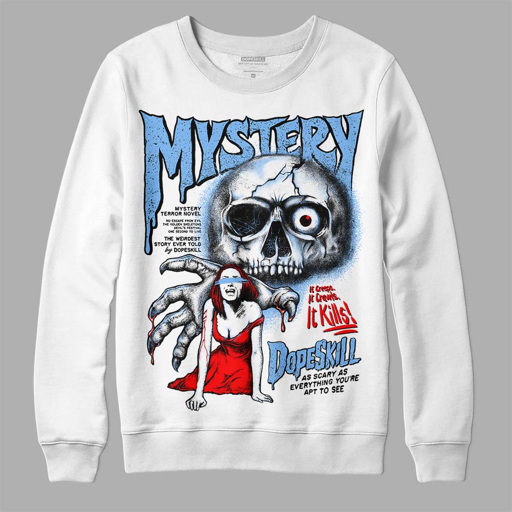 Powder Blue 9s superstreetwear Sweatshirt Mystery Ghostly Grasp Graphic