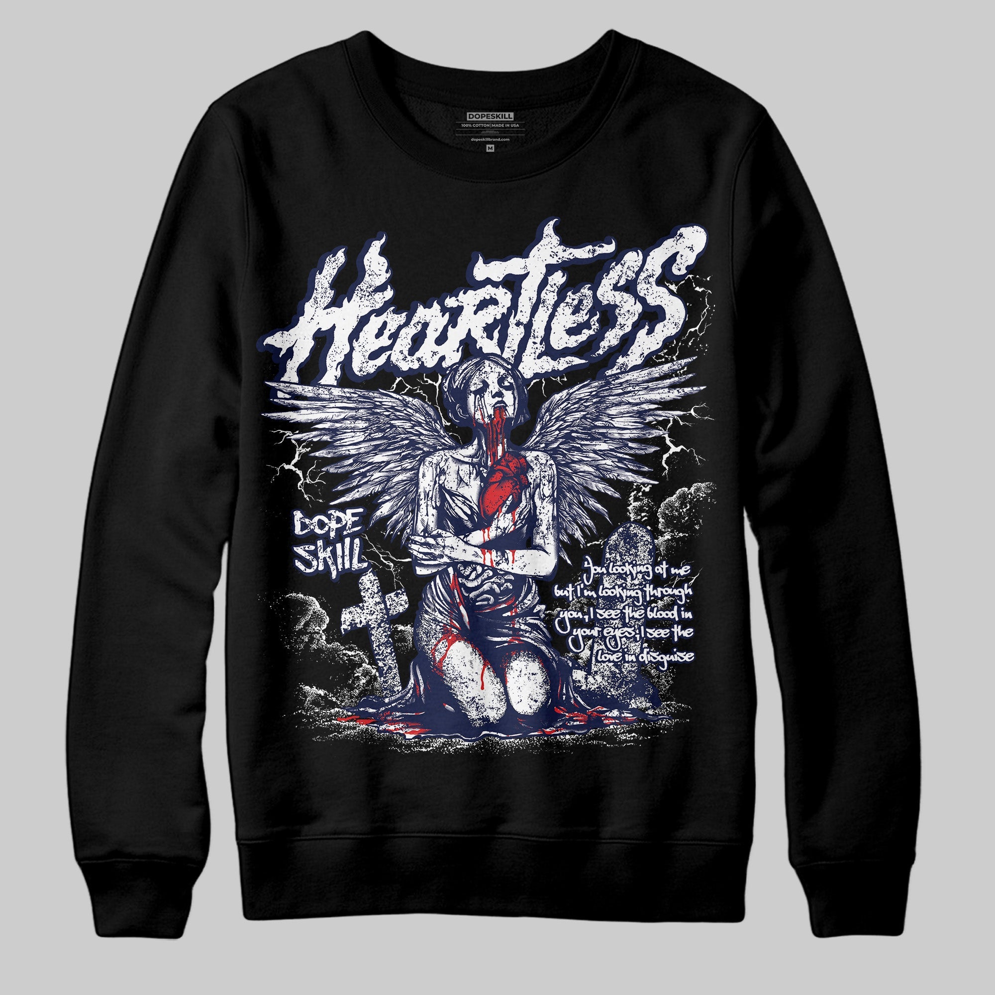 Midnight Navy 3s superstreetwear Sweatshirt Heartless Graphic