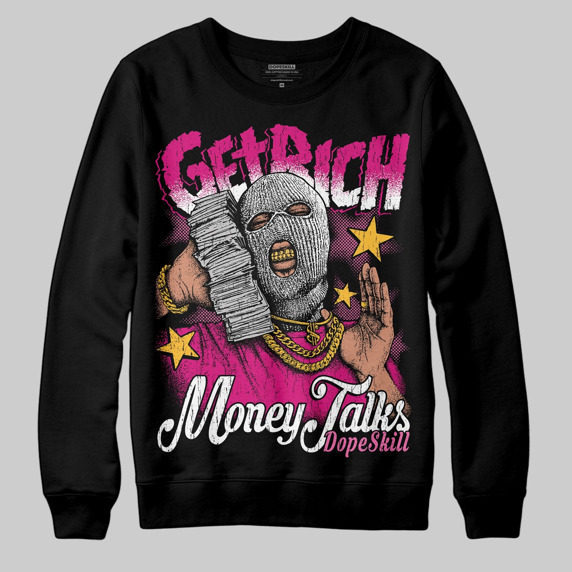 Rick RO Pink Leather Sneakers superstreetwear Sweatshirt Get Rich Graphic