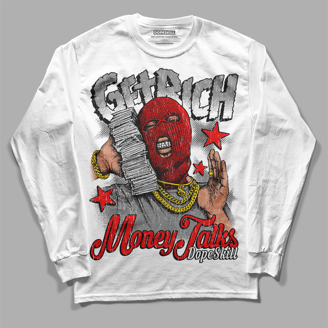 Dunk Low Panda White Black superstreetwear Long Sleeve T-Shirt Get Rich Graphic