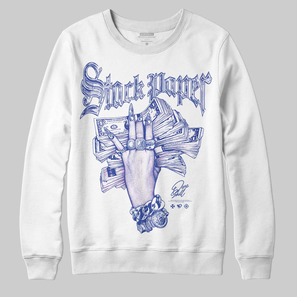 Royal Blue Collection superstreetwear Sweatshirt Stack Paper Graphic