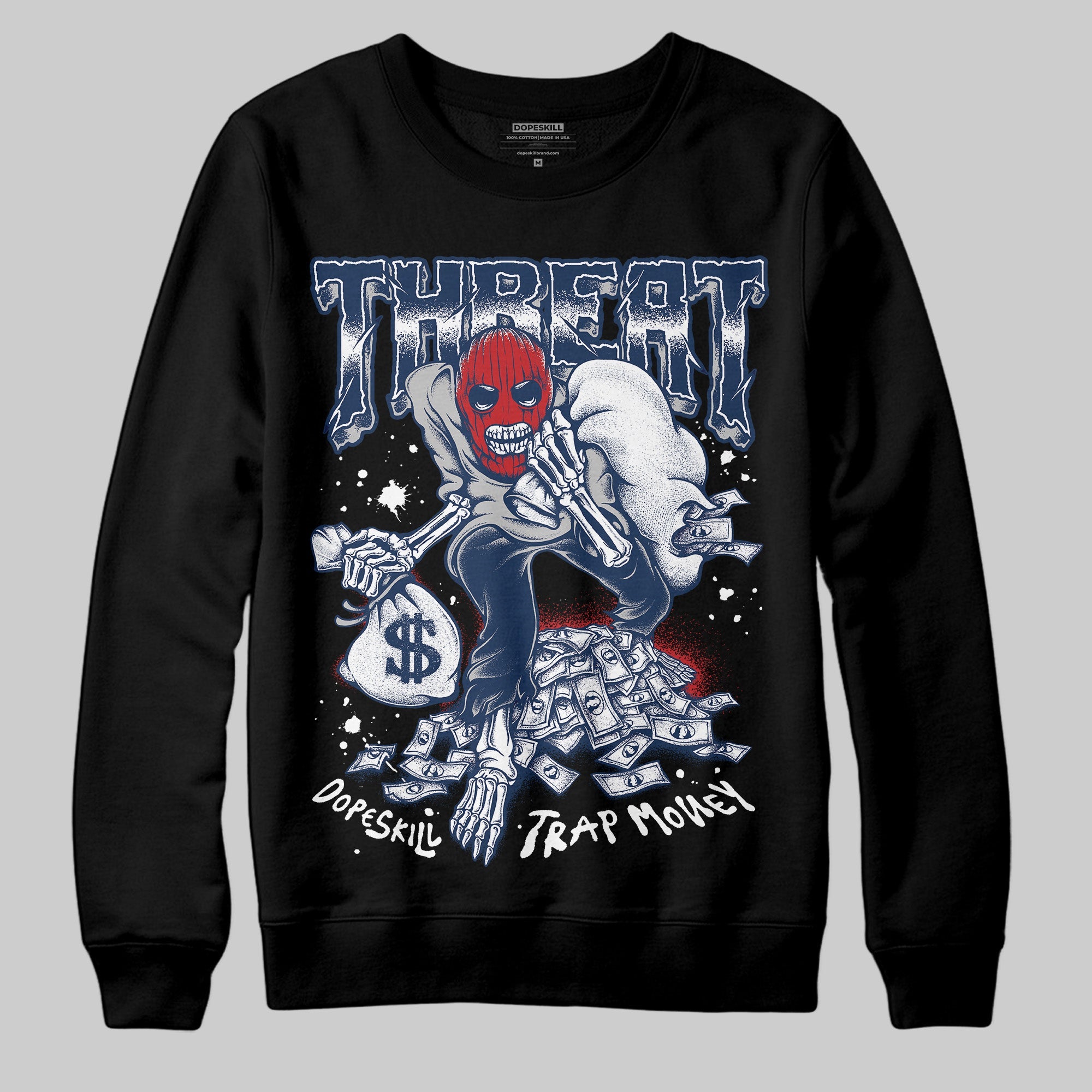 Summit White Navy 4s superstreetwear Sweatshirt Threat Graphic