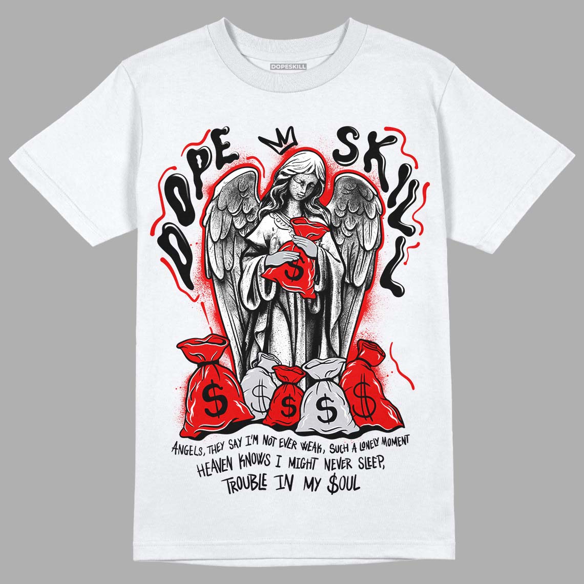 Red Cement 4S superstreetwear T-Shirt Angels Graphic