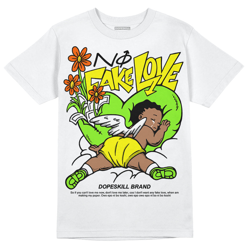 Neon Green Collection superstreetwear T-Shirt No Fake Love Graphic