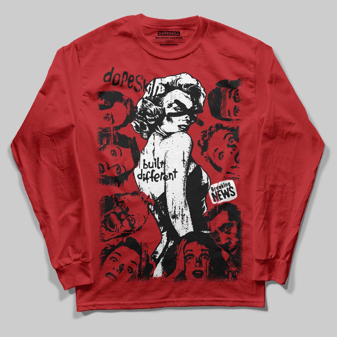 Cherry 11s superstreetwear Long Sleeve T-Shirt Built Different Graphic