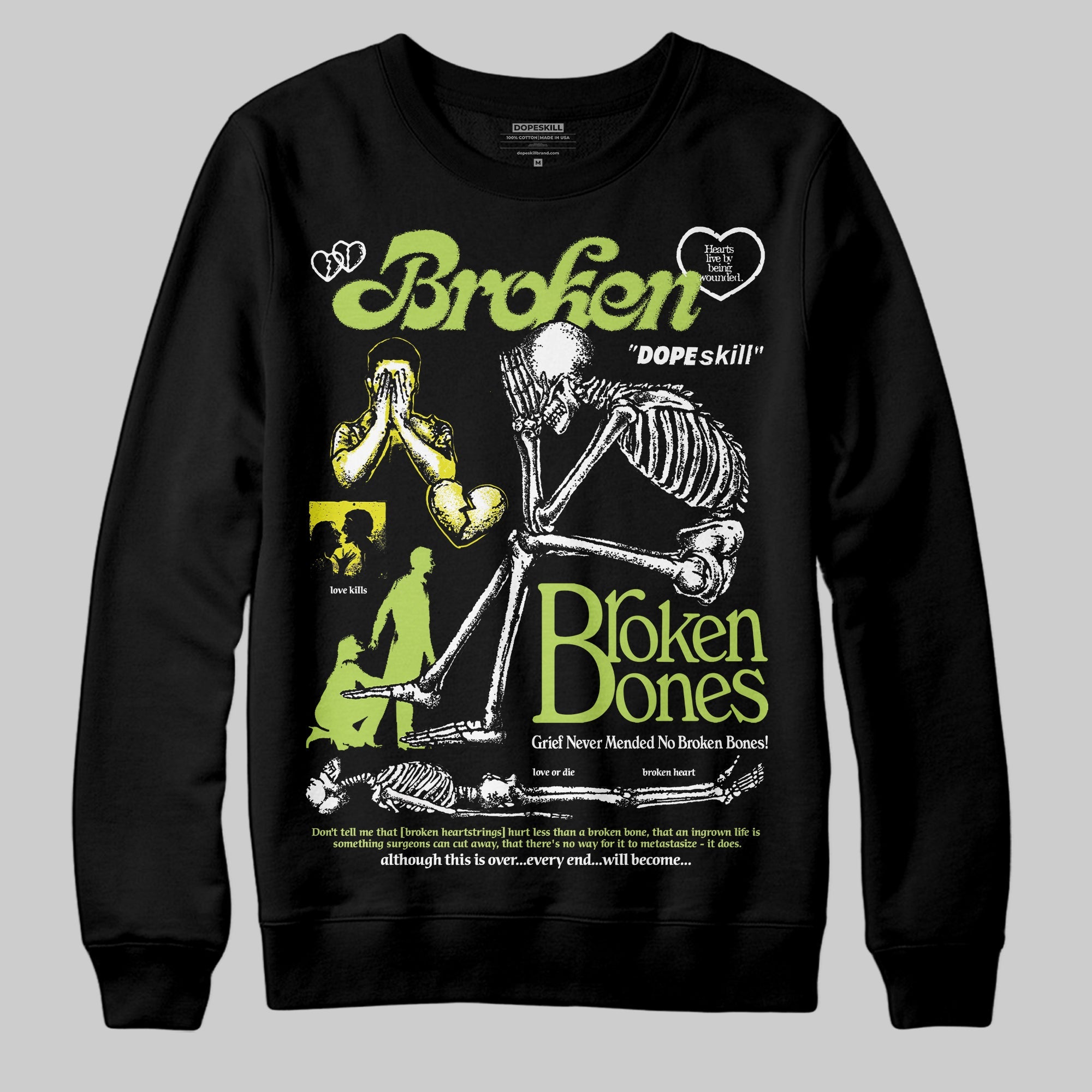 Bright Cactus 13s superstreetwear Sweatshirt Broken Bones Graphic
